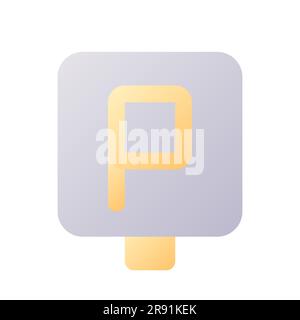 Parking space pixel perfect flat gradient two-color ui icon Stock Vector
