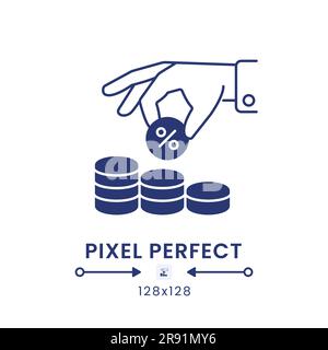 Tax Withholding black solid desktop icon Stock Vector