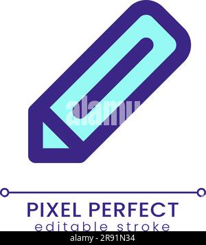 Pencil pixel perfect RGB color ui icon Stock Vector