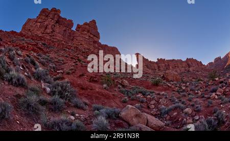 Rock formation called Rudolph and Santa, Valley of the Gods, visible ...