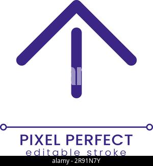 Move upward pixel perfect RGB color ui icon Stock Vector
