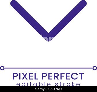 Scroll down pixel perfect RGB color ui icon Stock Vector