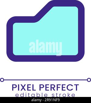 Folder pixel perfect RGB color ui icon Stock Vector