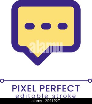 Typing message pixel perfect RGB color ui icon Stock Vector