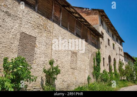 Old abandoned barracks in Kamianets-Podilskyi, Ukraine. It is a part of the city's fortification complex. Stock Photo