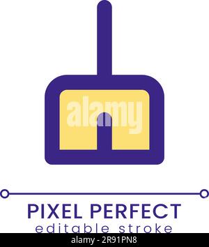 Broom pixel perfect RGB color ui icon Stock Vector