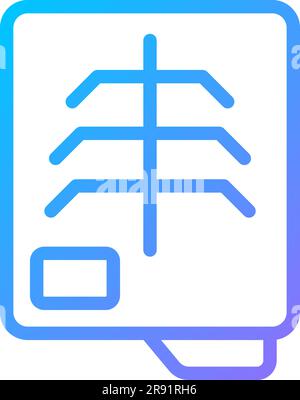 Radiography test pixel perfect gradient linear vector icon Stock Vector
