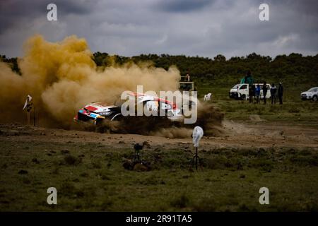 Naivasha, Kenya. 23rd June, 2023. Elfyn Evans (Gb) Scott Martin (Gb) Of Team Toyota Gazoo Racing Wrt, Toyota Gr Yaris Rally1, HybridDuringJun 23, 2023 in Naivasha, Kenya Credit: Live Media Publishing Group/Alamy Live News Stock Photo