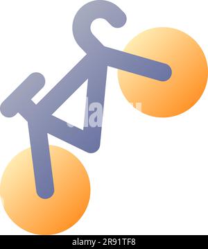 Bicycle pixel perfect flat gradient color ui icon Stock Vector