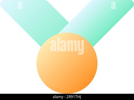 Medal pixel perfect flat gradient color ui icon Stock Vector