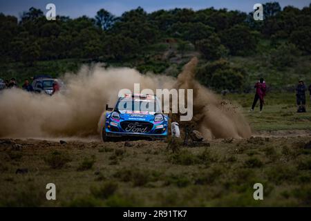 Naivasha, Kenya. 23rd June, 2023. Pierre-Louis Loubet (Fra) Nicolas Gilsoul (Bel), of Ford Puma Rally1 during the M-Sport Ford WRT, Jun 23, 2023 in Naivasha, Kenya Credit: Live Media Publishing Group/Alamy Live News Stock Photo