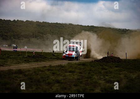 Naivasha, Kenya. 23rd June, 2023. Elfyn Evans (Gb) Scott Martin (Gb) Of Team Toyota Gazoo Racing Wrt, Toyota Gr Yaris Rally1, HybridDuringJun 23, 2023 in Naivasha, Kenya Credit: Live Media Publishing Group/Alamy Live News Stock Photo