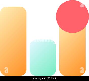 Analytic app notification pixel perfect flat gradient color ui icon Stock Vector