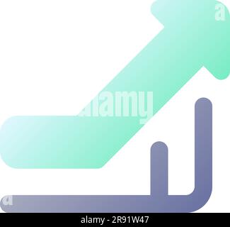 Growth pixel perfect flat gradient color ui icon Stock Vector