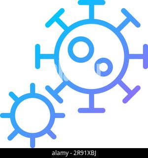 Coronavirus pixel perfect gradient linear vector icon Stock Vector