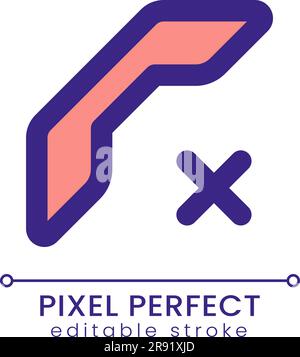 Decline phone call color icon. Reject feature. Ending conversation ...