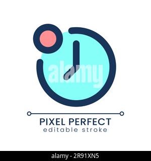 Reminder from time app pixel perfect RGB color ui icon Stock Vector