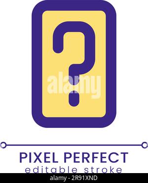 FAQ pixel perfect RGB color ui icon Stock Vector
