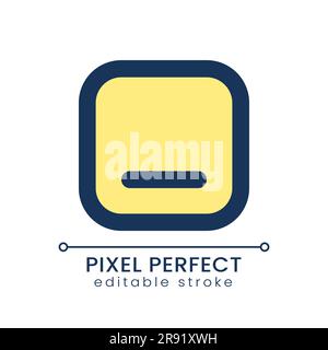 Minimize button pixel perfect RGB color ui icon Stock Vector