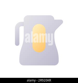 Electric kettle pixel perfect flat gradient two-color ui icon Stock Vector