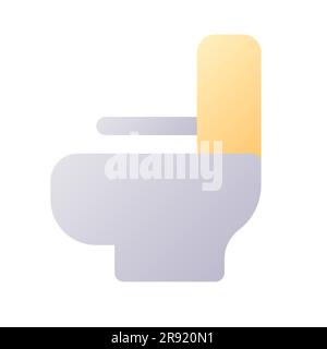 Toilet pot pixel perfect flat gradient two-color ui icon Stock Vector
