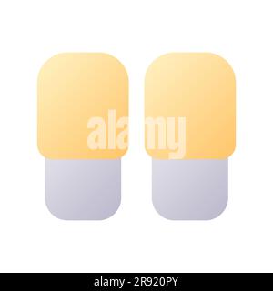 Slippers pixel perfect flat gradient two-color ui icon Stock Vector