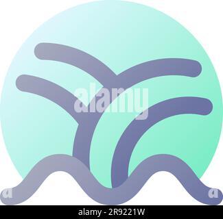 Beach volleyball pixel perfect flat gradient color ui icon Stock Vector