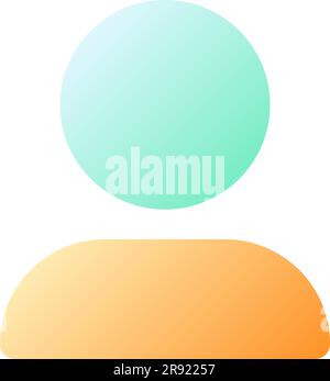 Account avatar pixel perfect flat gradient color ui icon Stock Vector