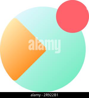 Notification from analytic app pixel perfect flat gradient color ui icon Stock Vector