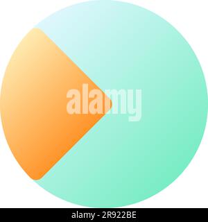 Segment chart pixel perfect flat gradient color ui icon Stock Vector