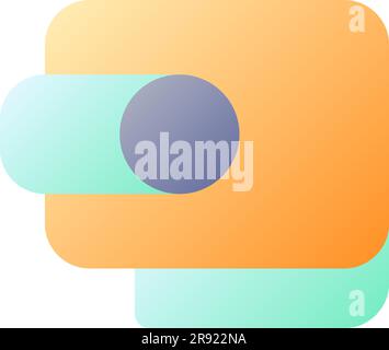 Wallet pixel perfect flat gradient color ui icon Stock Vector