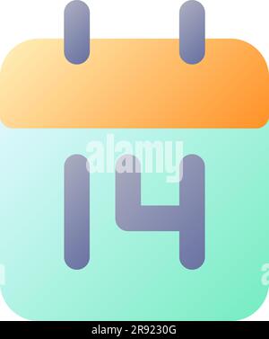 Calendar application pixel perfect flat gradient color ui icon Stock Vector