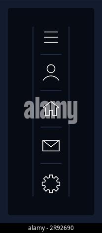 Sidebar menu UI element template Stock Vector Image & Art - Alamy