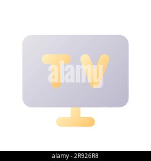 Television pixel perfect flat gradient two-color ui icon Stock Vector