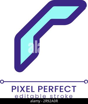 Call ended pixel perfect RGB color ui icon Stock Vector