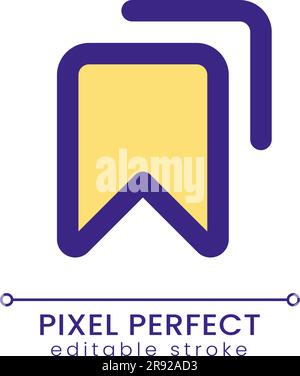 Saved messages pixel perfect RGB color ui icon Stock Vector