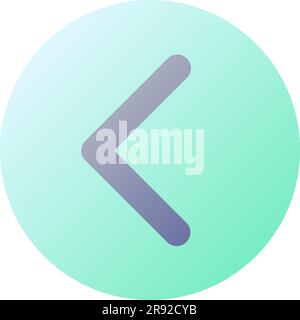 Left direction arrow pixel perfect flat gradient color ui icon Stock Vector