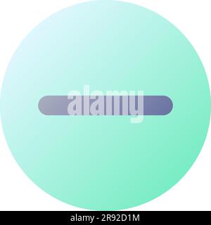 Subtraction button pixel perfect flat gradient color ui icon Stock Vector