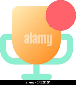 Notification about competition pixel perfect flat gradient color ui icon Stock Vector