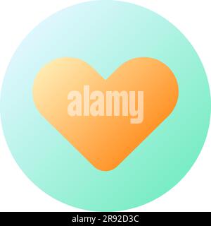 Heart pixel perfect flat gradient color ui icon Stock Vector