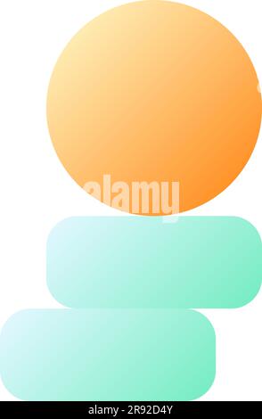 Coins stack pixel perfect flat gradient color ui icon Stock Vector