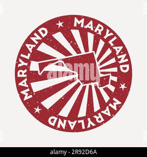 Maryland sticker. Travel rubber stamp with map of US state, vector ...