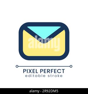 Unread message pixel perfect RGB color ui icon Stock Vector