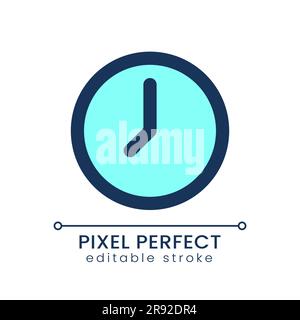 Clock pixel perfect RGB color ui icon Stock Vector