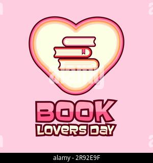 National Book Lovers Day. August 9. Holiday concept. Background, banner, card and poster, Vector Illustration. Stock Vector