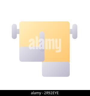 Towels pixel perfect flat gradient two-color ui icon Stock Vector