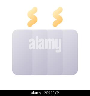 Electric heater pixel perfect flat gradient two-color ui icon Stock Vector