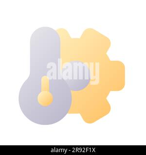 Fix conditioning system pixel perfect flat gradient two-color ui icon Stock Vector