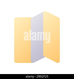 Brochure pixel perfect flat gradient two-color ui icon Stock Vector