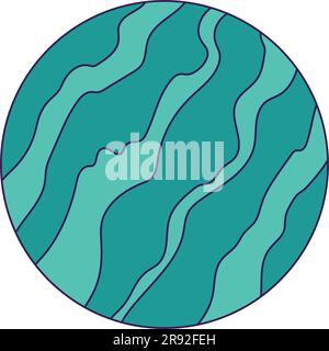 Isolated colored sci fi planet icon Vector Stock Vector